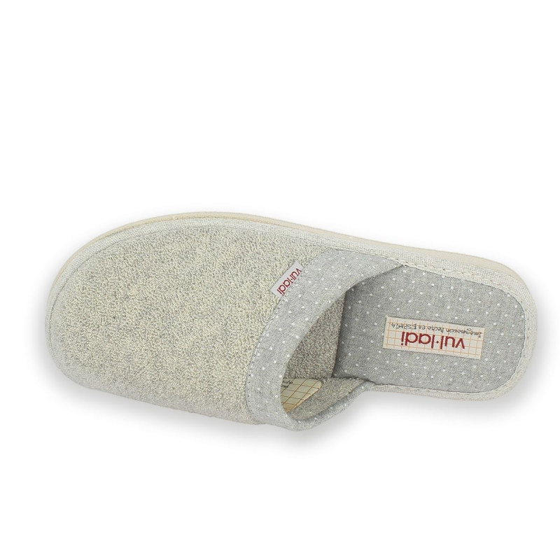 052 TOALLA PERLA TOPITOS GRISES