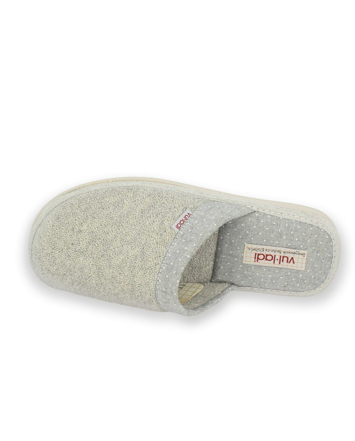 052 TOALLA PERLA TOPITOS GRISES