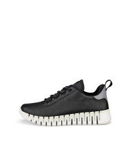 ECCO GRUUV W SNEAKER LEA BLACK LIGHT GREY