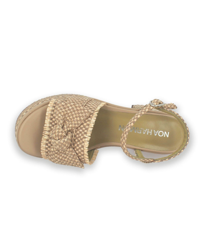 SANDALIA CASUAL PALA TALON MUJER TAUPE OSCURO