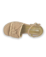 SANDALIA CASUAL PALA TALON MUJER TAUPE OSCURO