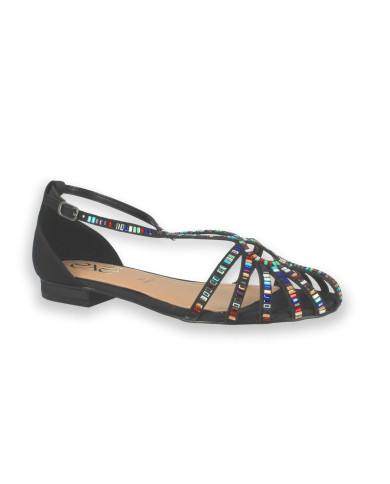 SANDALIA PLANA STRASS MULTICOLOR 