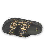 SANDALIA PLANA ZEBRA BEIGE 