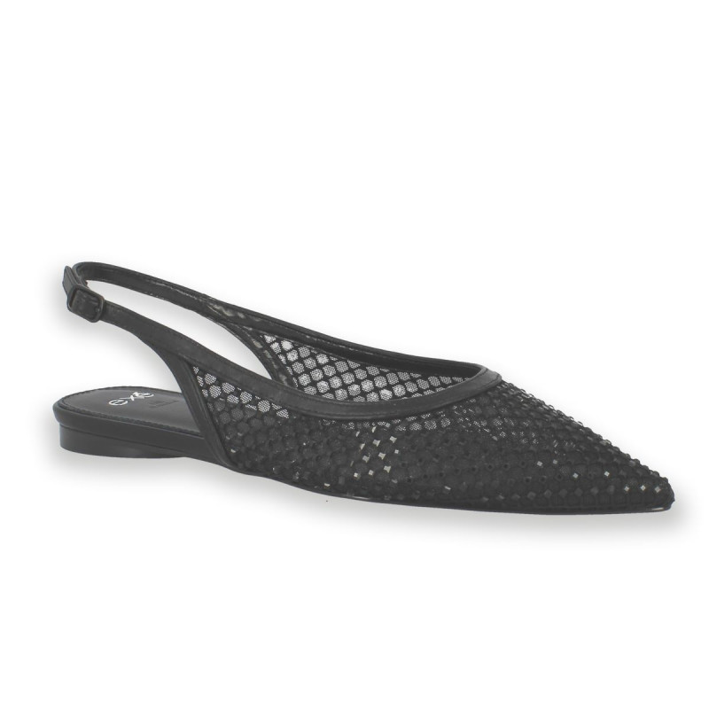 SANDALIA PLANA STRASS BLACK 