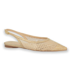 SANDALIA PLANA STRASS GOLD 