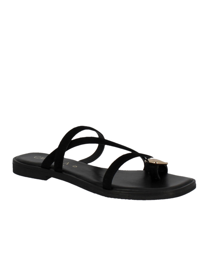 SANDALIA SRA PIEL NEGRO