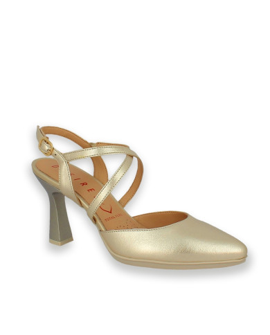 Zapato vestir tiras cruzadas tacon 7,5cm STAR PLATINO