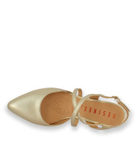 Zapato vestir tiras cruzadas tacon 7,5cm STAR PLATINO