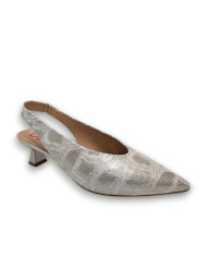 Salon destalonado vestir punta fina tacon SERPIENTE ORO