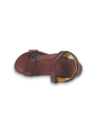 SANDALIA CABALLERO COMB. CUERO/MARRON