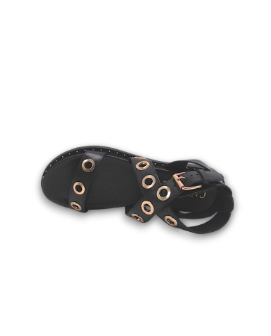SANDALIA SRA PIEL NEGRO