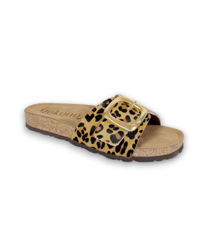 Sandalia plana LEOPARDO 261 
NATURAL