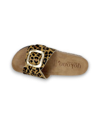 Sandalia plana LEOPARDO 261 
NATURAL