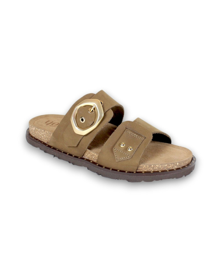 Sandalia plana NOBUCK 261 
MOCHA