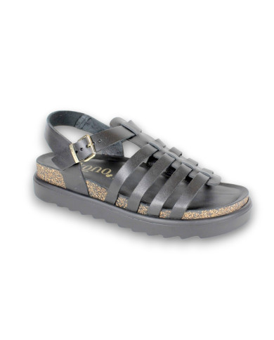 Sandalia plana NAPA 261 
NEGRO