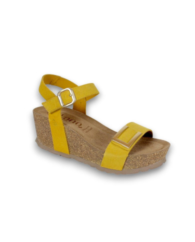 Sandalia cuña SERRAJE 261 
MOSTAZA
