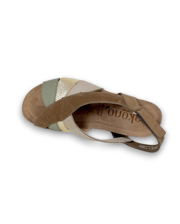 Sandalia cuña NOBUCK/PERLA 261
MULTI OLIVINA