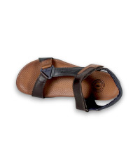 SANDALIA CABALLERO COMB.MARRON/CUERO/MARINO