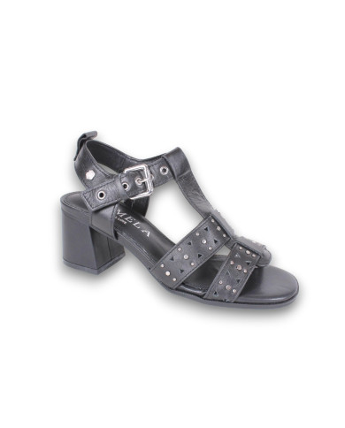 SANDALIA SRA PIEL NEGRO