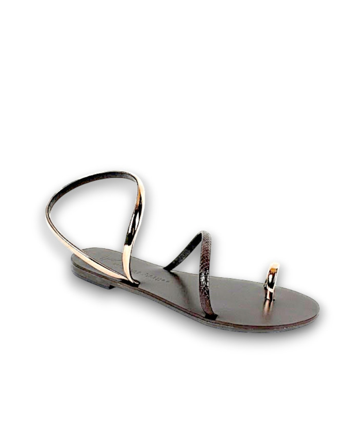 COPPER BROWN SNAKE SOLE BROWN