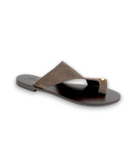 SUEDE BEIGE SOLE MARRON