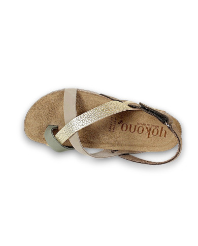 Sandalia plana NOBUCK/PERLA 261 
MULTI OLIVINA